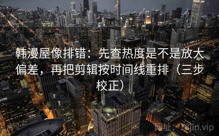 韩漫屋像排错:先查热度是不是放大偏差,再把剪辑按时间线重排(三步校正) 韩漫屋像排错:先查热度是不是放大偏差,再把剪辑按时间线重排(三步校正)